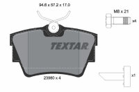 TEXTAR 2398001 Bremsbelagsatz, Scheibenbremse Bremsklötze Bremsbeläge für OPEL/RENAULT