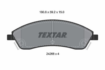 TEXTAR 2426801 Bremsbelagsatz Scheibenbremse Bremsklötze Bremsbeläge