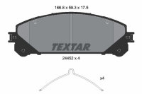 TEXTAR 2445201 Bremsbelagsatz Scheibenbremse Bremsklötze Bremsbeläge für LEXUS/TOYOTA