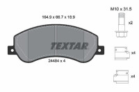 TEXTAR 2448404 Bremsbelagsatz Scheibenbremse Bremsklötze Bremsbeläge für VW