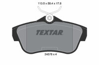 TEXTAR 2457803 Bremsbelagsatz Scheibenbremse Bremsklötze Bremsbeläge