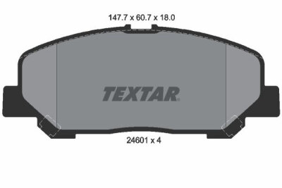 TEXTAR 2460101 Bremsbelagsatz Scheibenbremse Bremsklötze Bremsbeläge