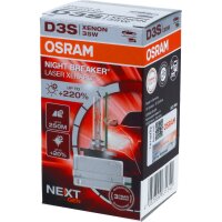 OSRAM D3S 66340XNN NIGHT BREAKER LASER NEXT GEN Xenarc bis zu 220 % mehr Helligkeit Xenon Brenner Single