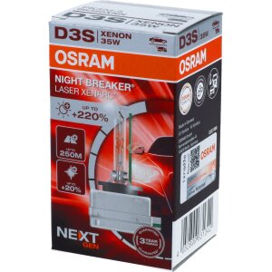OSRAM D3S 66340XNN NIGHT BREAKER LASER NEXT GEN Xenarc bis zu 220 % mehr Helligkeit Xenon Brenner Duo-Pack
