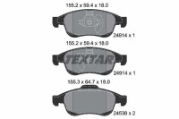 TEXTAR 2491401 Bremsbelagsatz Scheibenbremse Bremsklötze Bremsbeläge für DACIA/RENAULT
