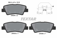 TEXTAR 2493401 Bremsbelagsatz Scheibenbremse Bremsklötze Bremsbeläge für HYUNDAI/KIA