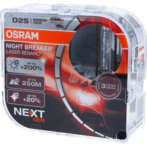 OSRAM D2S 66240XNL NIGHT BREAKER LASER Xenarc bis zu 200 % mehr Helligkeit Xenon Brenner