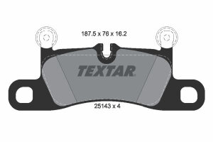 TEXTAR 2514301 Bremsbelagsatz Scheibenbremse Bremskl&ouml;tze Bremsbel&auml;ge