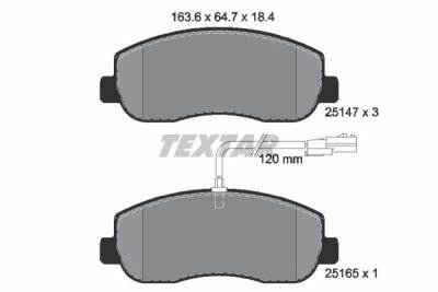 TEXTAR 2514701 Bremsbelagsatz Scheibenbremse Bremsklötze Bremsbeläge für OPEL/RENAULT