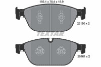 TEXTAR 2516002 Bremsbelagsatz Scheibenbremse Bremsklötze Bremsbeläge für VAG