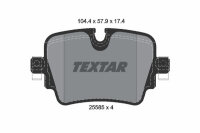 TEXTAR 2558501 Bremsbelagsatz Scheibenbremse Bremsklötze Bremsbeläge für JAGUAR