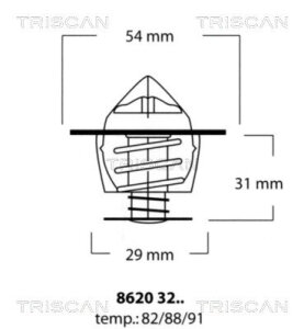 TRISCAN 8620 3288 Thermostat Kühlmittel