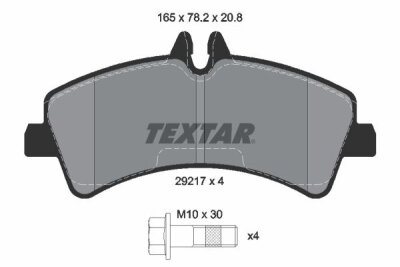 TEXTAR 2921702 Bremsbelagsatz Scheibenbremse Bremsklötze Bremsbeläge für MB/VW