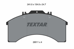 TEXTAR 2901105 Bremsbelagsatz Scheibenbremse Bremsklötze Bremsbeläge für TEXTAR