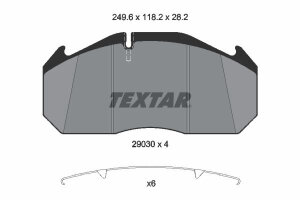 TEXTAR 2903007 Bremsbelagsatz Scheibenbremse Bremsklötze Bremsbeläge für TEXTAR