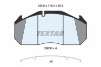 TEXTAR 2903009 Bremsbelagsatz Scheibenbremse Bremsklötze Bremsbeläge für TEXTAR