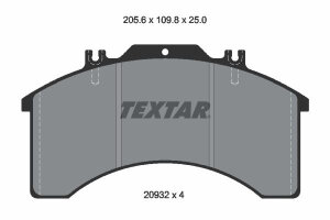 TEXTAR 2903203 Bremsbelagsatz Scheibenbremse Bremsklötze Bremsbeläge für TEXTAR
