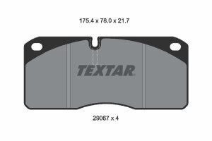 TEXTAR 2906705 Bremsbelagsatz Scheibenbremse Bremsklötze Bremsbeläge für TEXTAR
