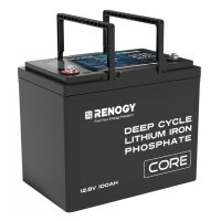 RENOGY 12V 100Ah LiFePo4 Deep Cycle 5000 Zyklen. Lithium Batterie Smart BMS Akku