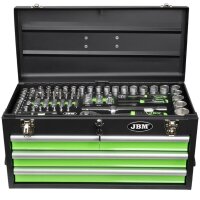 JBM Metall-Werkzeugkoffer, mit 3 Schubladen 143-teilig