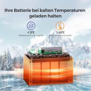 RENOGY PRO LiFePO4 100Ah 12V Batterie mit Selbsterwärmung-Funktion und Bluetooth