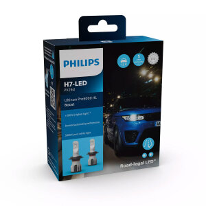 PHILIPS Ultinon Pro6000 Boost H7-LED Bis zu 300% helleres und reinwei&szlig;es Licht