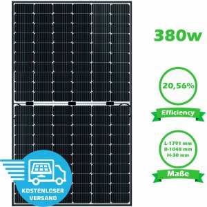 Luxor ECO LINE M120 380Wp Glas-Glas Bifazial Transparent HJT PV Photovoltaik Modul Solar Panel LD16514