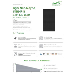 Jinko Tiger Neo 435Wp N-type ALL-BLACK PV Photovoltaik...