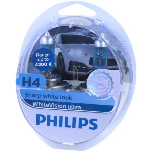 Philips WhiteVision Ultra H1 H4 H7 W5W Halogen Glühbirnen