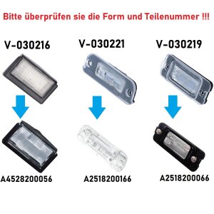 LED License Plate Lighting Modules for Mercedes ML W164 X164 Conversion Kit