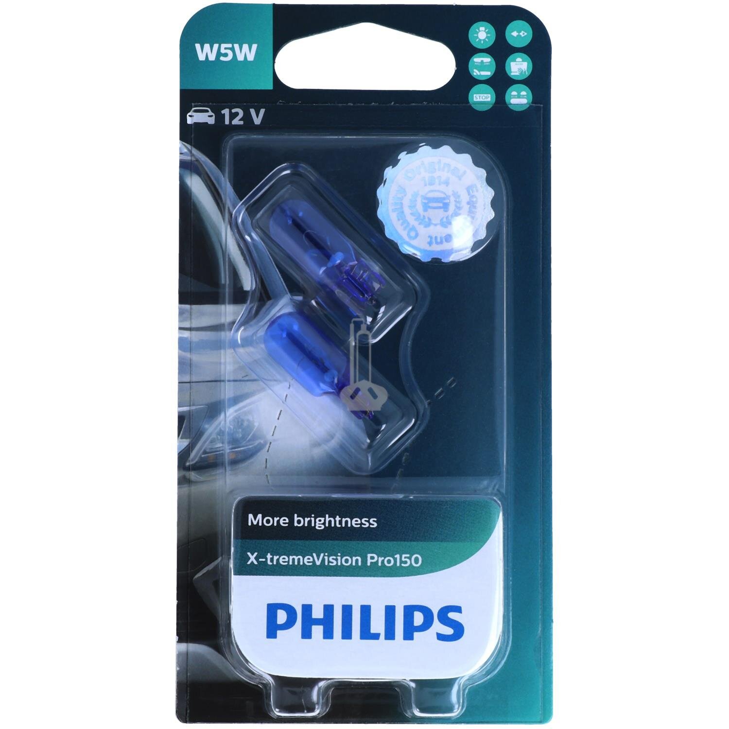 PHILIPS W5W X-tremeVision Pro150 - helleres Licht, 3,75 €