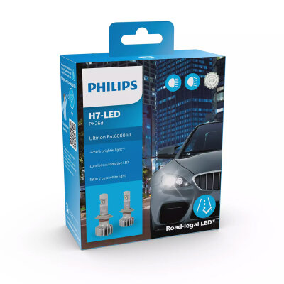 Original Philips Ultinon Pro6000 H4 LED LED mit Straßenzulassung