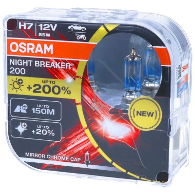 OSRAM Night Breaker 200  - bis zu 200 % mehr Helligkeit H7