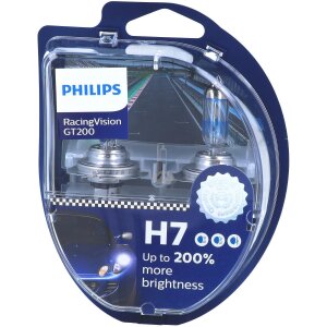 PHILIPS RacingVision GT200 - bis zu 200 % helleres Licht H7
