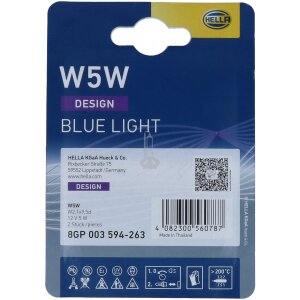 HELLA BLUE LIGHT DESIGN - Stylischer Look W5W