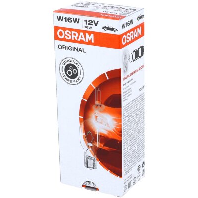 10x OSRAM Original Line - Originalersatzteile Halogen Signal und Innenraum Beleuchtung Lampen W16W