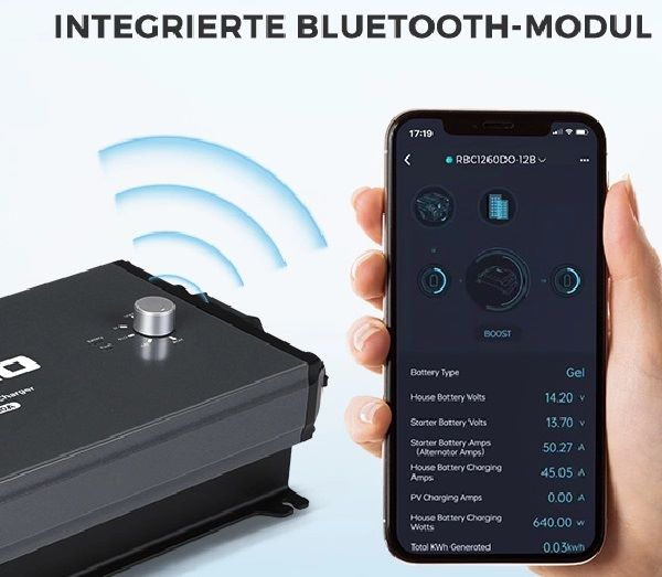 <h3>Integrierte Bluetooth-Konnektivitätsmonitor und intelligente Steuerung Ihres Ladegeräts</h3>